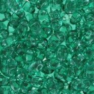 Matubo MiniDuo Perlen 4x2.5mm Transparent - emerald